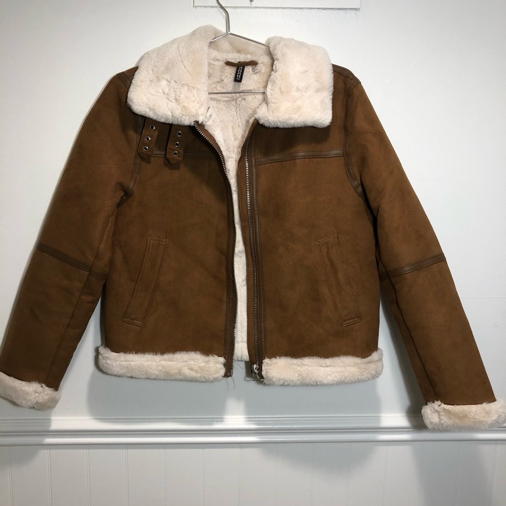 H&M Fur Lined Bomber Jacket